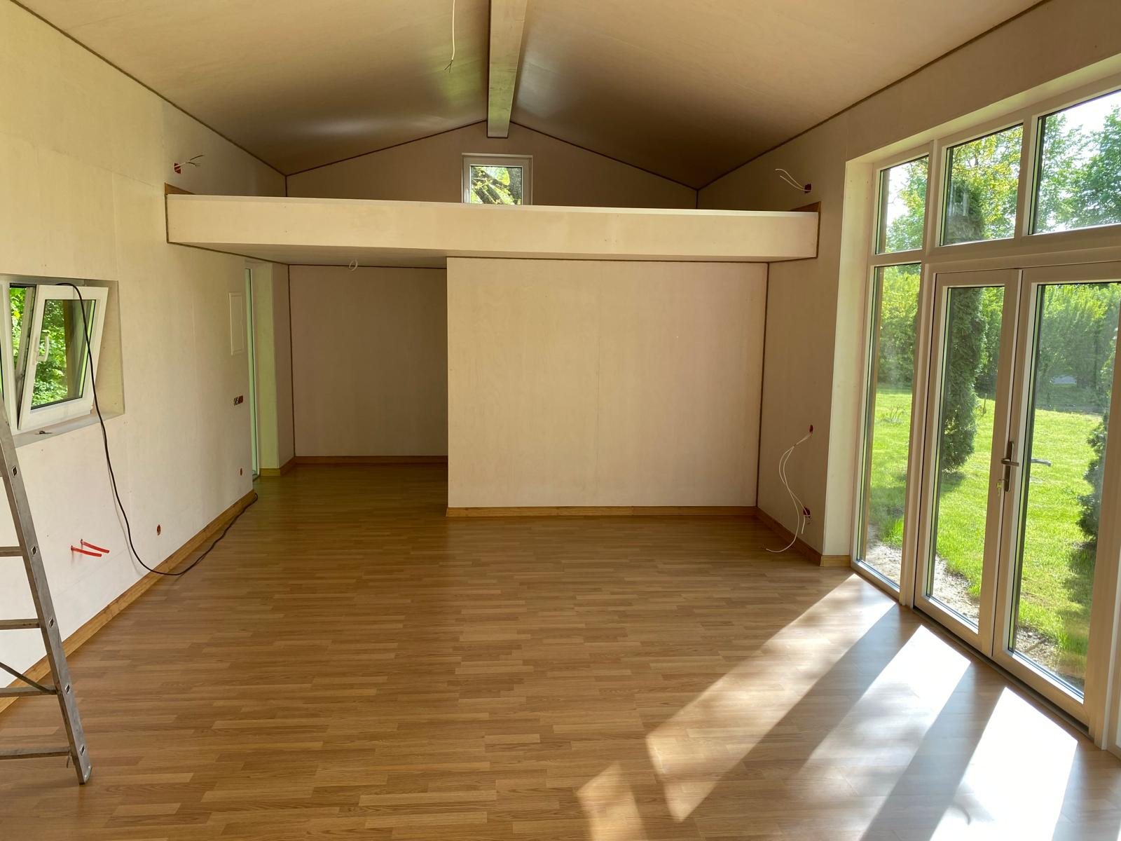 Modulhaus — Innenausbau in Arbeit